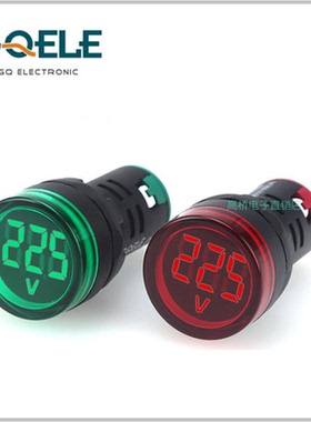 高桥电压显示AD116-22DSV指示灯LED电源信号灯红色 黄色 绿色22mm