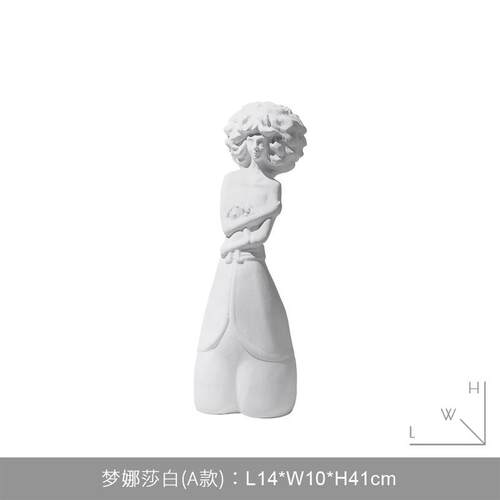 简约现代轻奢房间艺术家居玄关柜人物雕塑摆件样板创意软装饰品