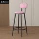 家用吧椅凳子简约高脚吧北欧酒吧台椅现代金色轻奢加高铁艺靠背椅