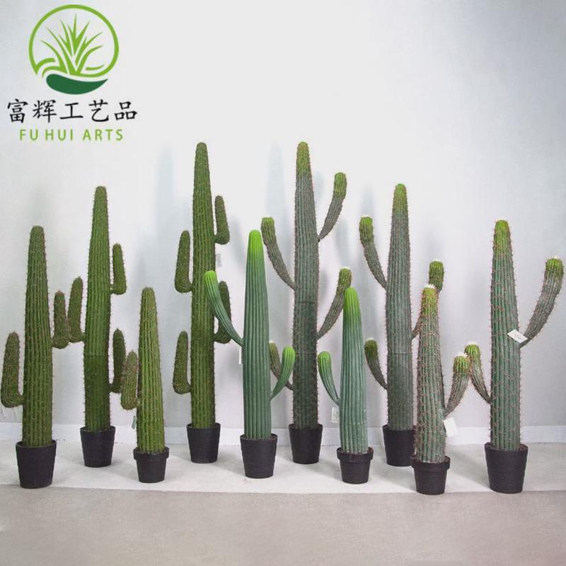 仿真仙人柱塑料仙人球组合家居装饰摆件道具工厂软胶仙人掌工厂