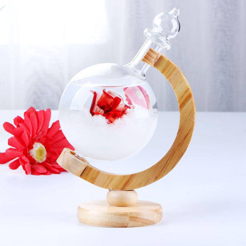 创意玻璃工艺品摆件地球仪旋转天气预报瓶风暴瓶情人节家居饰品