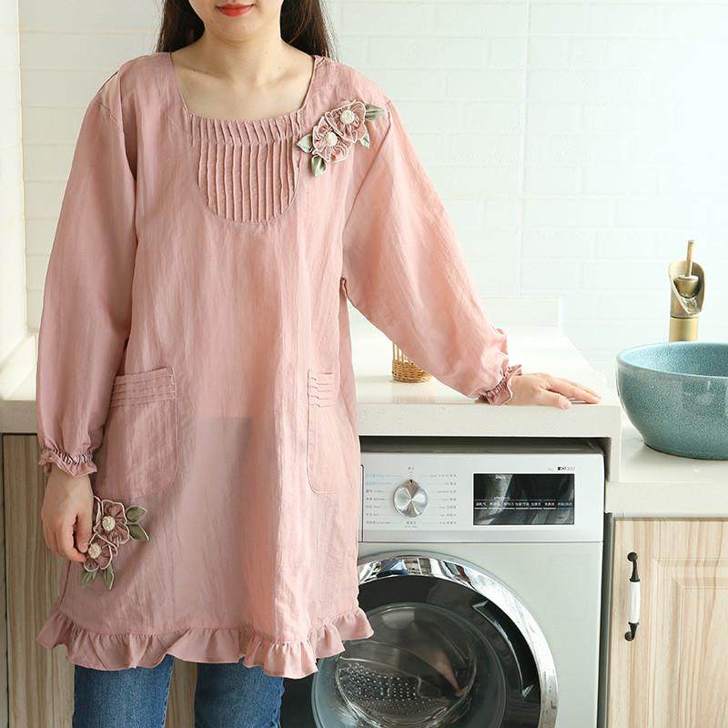 km@防水防油污田园女家用成人厨房反穿罩衣烘焙花艺长工作服画画,机械设备,其他机械设备,淘宝优惠券,粉丝福利购,淘宝优惠卷