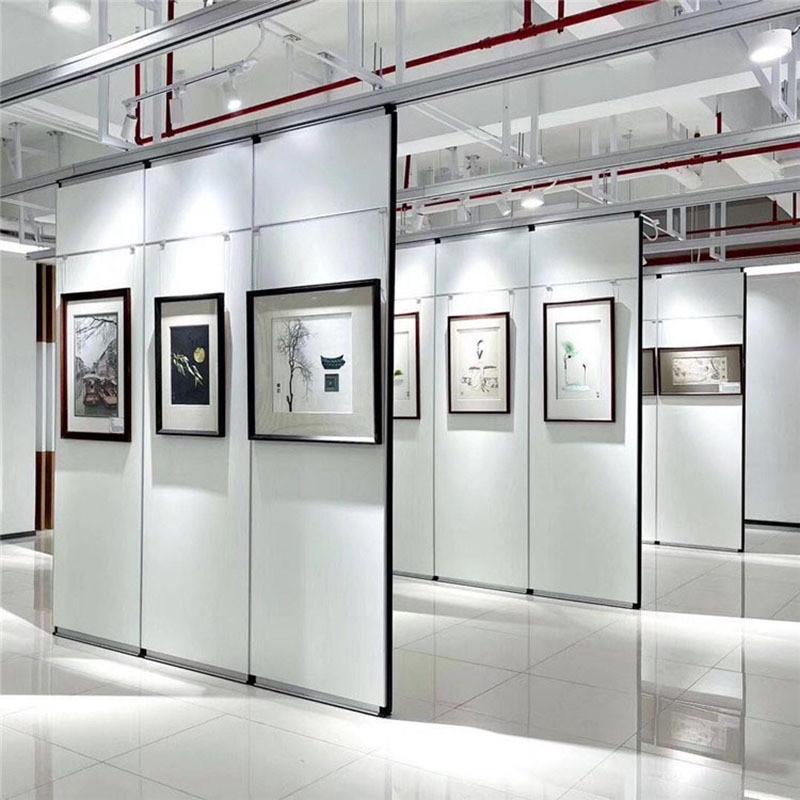 布阁展厅书画展包间轨活动展板酒店吊会议室移动隔音折叠屏风隔断