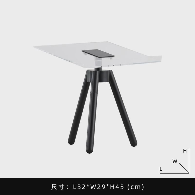 简约现代亚克力透明几何书报架样板房客厅落地杂志置物收纳架摆件