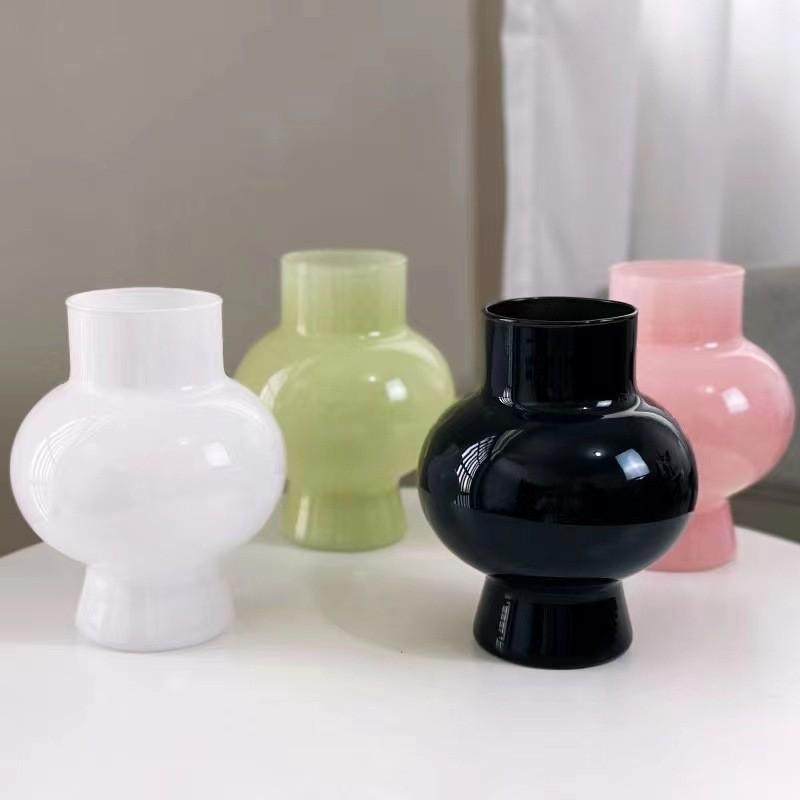 高级感ins装饰网红小众花瓶小摆件客厅插花透明水养简约玻璃花瓶