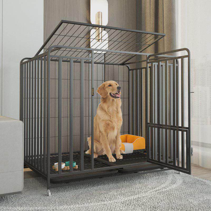 狗笼子笼子中型犬狗笼带厕所家用室内外金毛拉布拉多大型犬狗笼厂