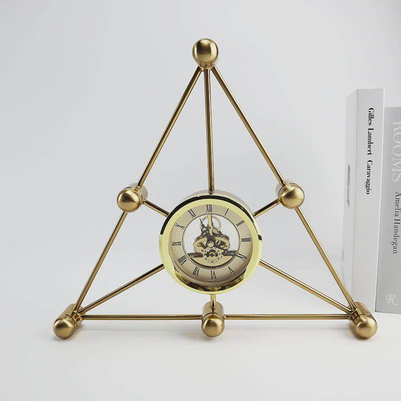 欧式客厅软装座摆件个性创意简约现代电视柜金属钟表工艺品摆设,家居饰品,装饰摆件,淘宝优惠券,粉丝福利购,淘宝优惠卷