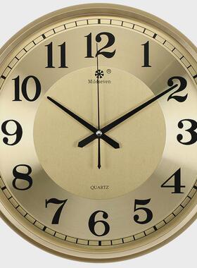 KI9S简欧钟表挂钟客厅挂表2024新款时钟静音家用石英钟表挂墙上新