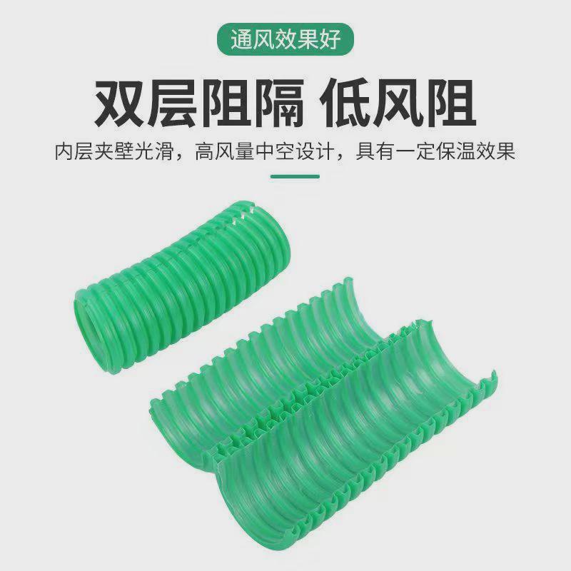 波纹管新风系统pe管双壁批发75110排风软管新风系统辅材pe管道