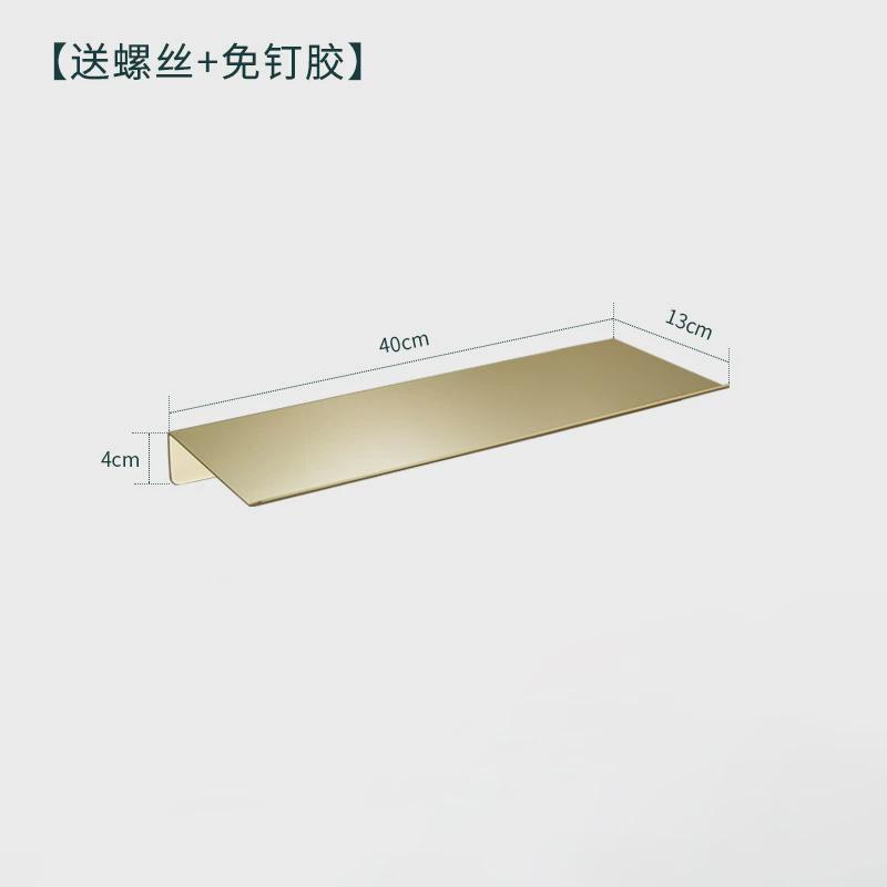 304不锈钢置物架卫生间收纳架一字搁板免打孔浴室角架酒店置物板