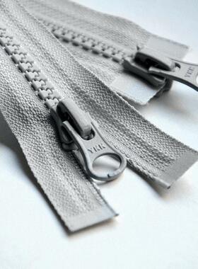 76-79cm黑色军绿色YKK树脂拉链5号拉锁双头双开羽绒服夹克90cm批