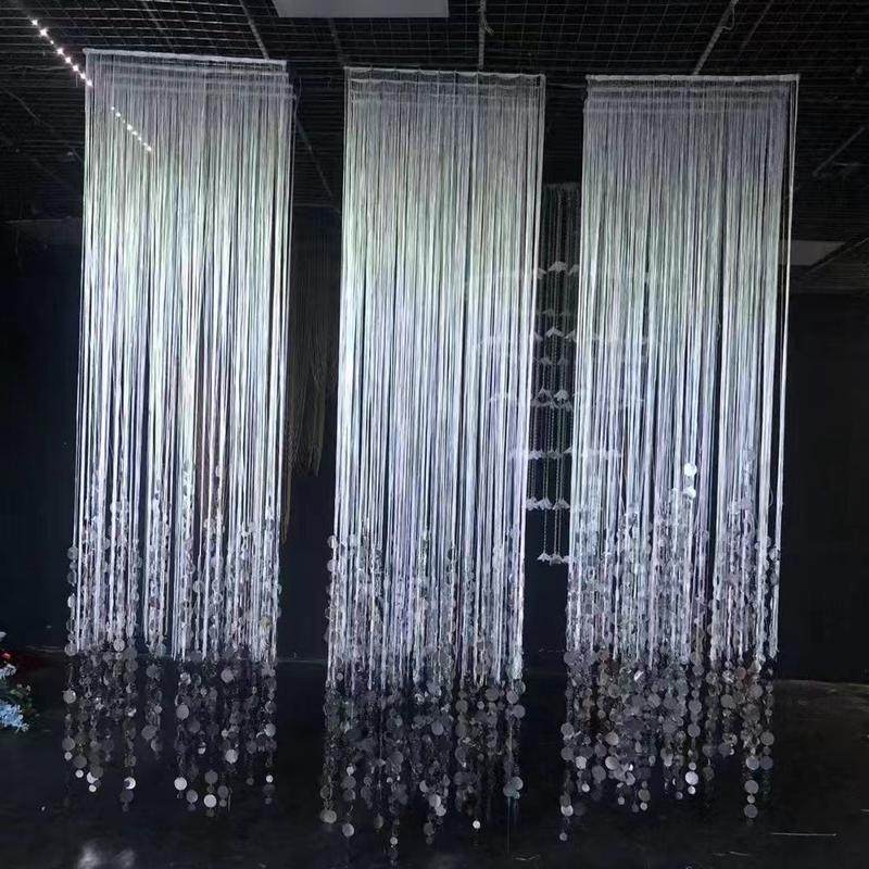韩式婚庆线帘流苏亮片挂件成品吊顶酒店婚礼堂背景新款圆片装饰,节庆用品/礼品,路引,淘宝优惠券,粉丝福利购,淘宝优惠卷