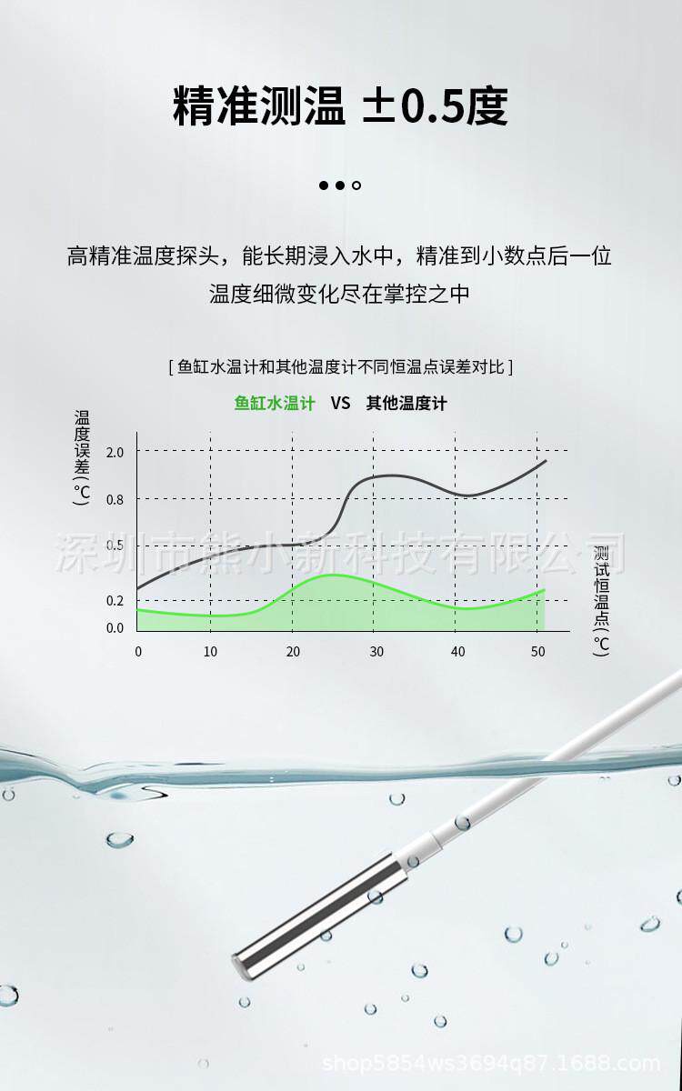 Термометр для аквариума shyfish鱼缸电子温度计水族箱温度计液晶水温计测温电子水温仪器