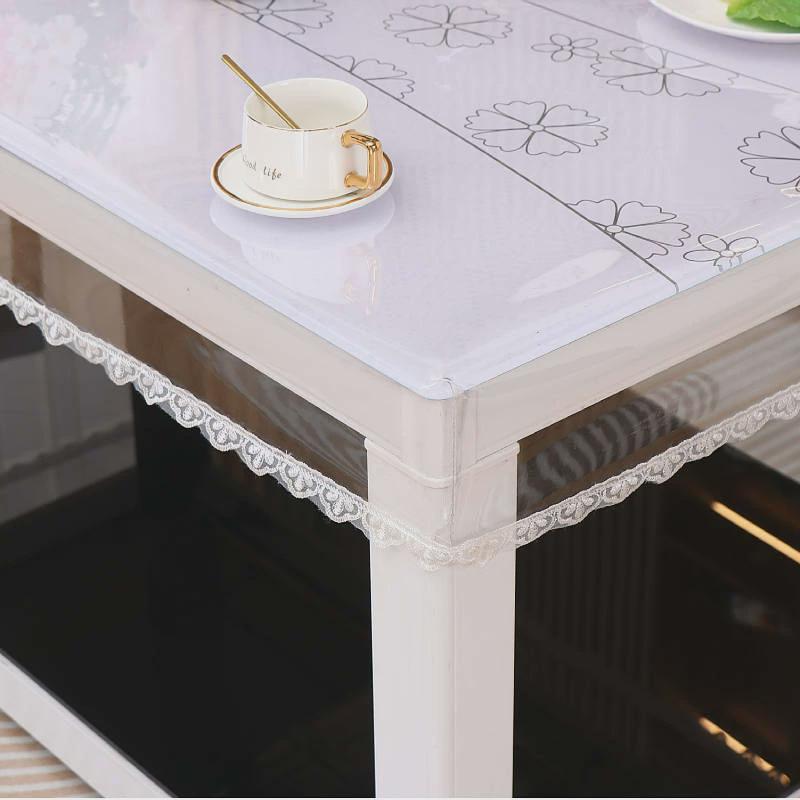 q683长方形透明桌布套桌垫防烫pvc防水套软玻璃茶几隔热烤火桌罩