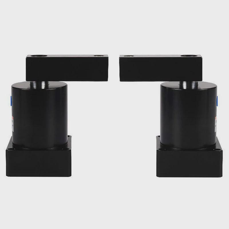 气缸转角90度180度下压夹紧旋转气动单压气动旋转气缸90度机械手