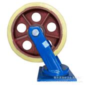 重型脚轮10寸刹车推车轮铸铁尼龙轮工业刹车轮300 8实心万向轮