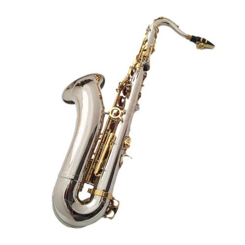 供应银身金键萨克斯降B调次中音萨克斯初学演奏次中音萨克斯