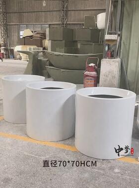 玻璃钢户外大口径公共圆形组合花盆花箱广场种树区域园林公园学校