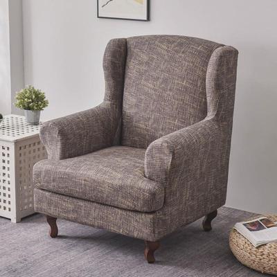 热销新款弹力老虎凳套椅子套沙发套全包翼单人背沙发罩美式斯佳蒙