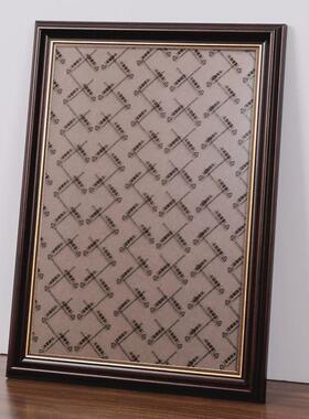 w1tr实木遗像制作老人遗照相框黑色a4a312寸灵堂摆台照片冲洗