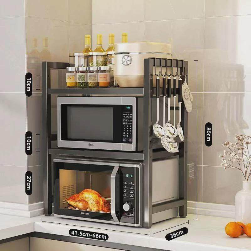 bg54厂家直供落地式台面微波炉置物架可伸缩双层电烤箱厨房储物架,厨房/烹饪用具,微波炉置物架,淘宝优惠券,粉丝福利购,淘宝优惠卷