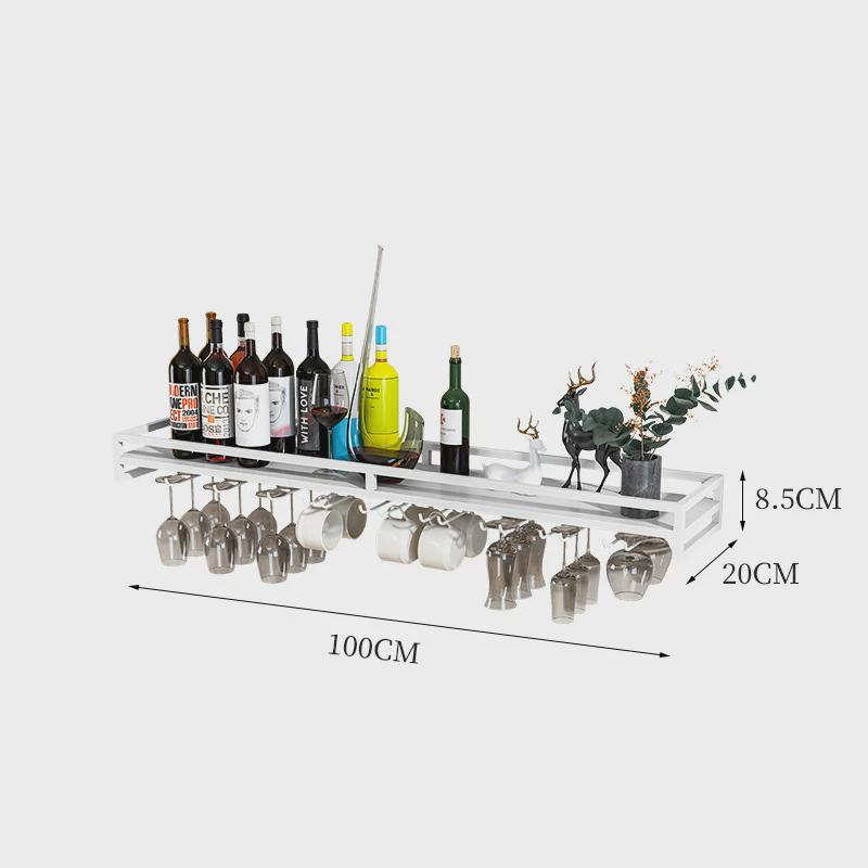 pk7j墙上酒架置物架吧台餐厅厨房客厅壁挂装饰酒柜悬挂红酒杯架展