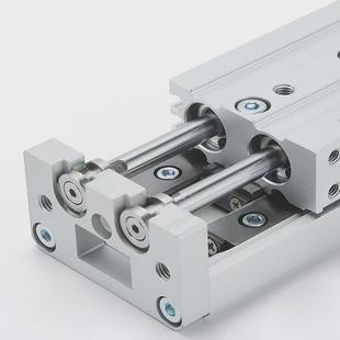 100ast小型可调行程直线导轨限位 hls12 滑台气动气缸mxs