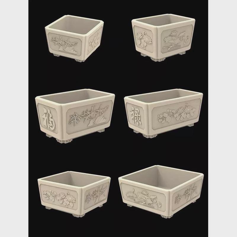 四角花盆水泥模具底部灌浆模型长方形长条阳台简约款欧式户加厚款