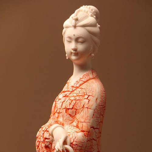 热销陶瓷仕女人物摆件中国风古典美女高档装饰工艺品客厅电视柜瓷