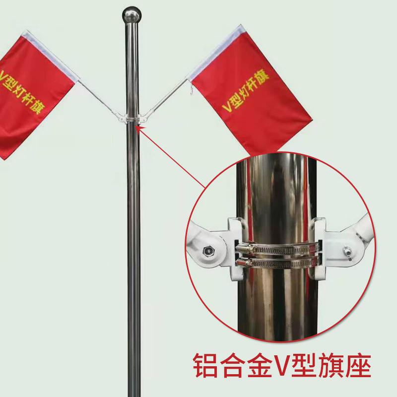 旗杆户外3米伸缩2米旗杆不锈钢3米手持4米2.5米导游旗杆手摇旗杆