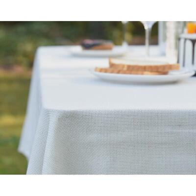 rkt4纯白色桌布婚庆户外餐厅甜品台定制长方形饭店生日布置圆桌