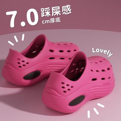 2025新款包跟拖鞋男夏季外穿情侣防滑开车洞洞鞋女士沙滩包头凉拖