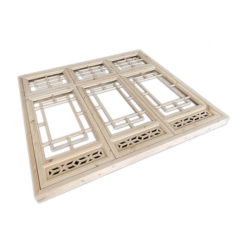 【】工程承接东阳木雕中式仿古装修实木镂空花格樟子松窗户定制做