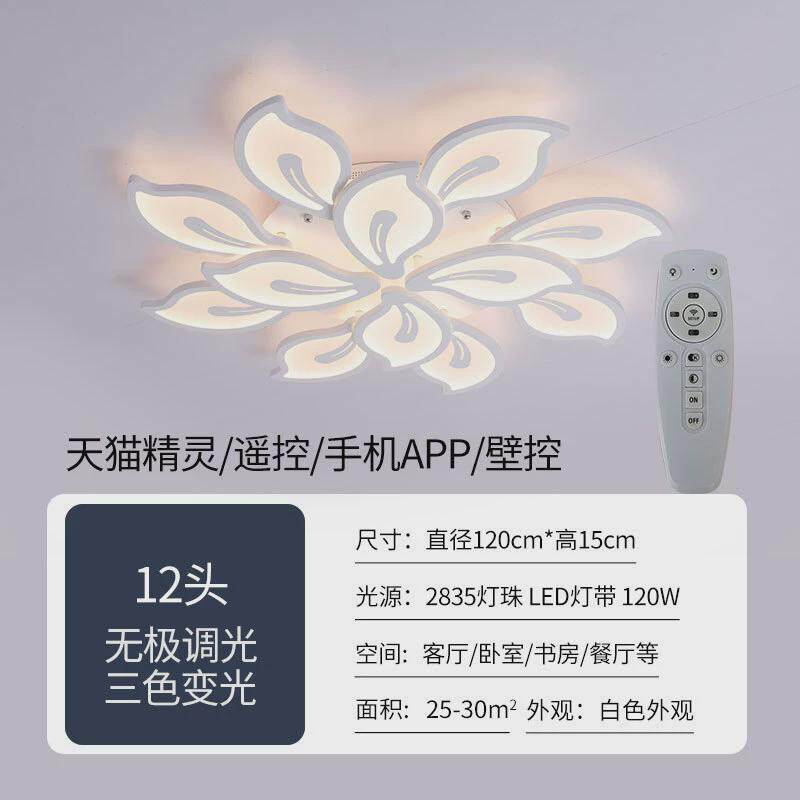 工厂直销紫荆花现代简约客厅灯卧室灯家装全套餐灯具LED吸顶灯