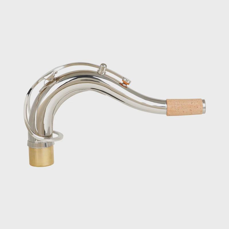 次中音萨克斯弯脖2.75cm银色管降b调萨克斯管配件saxophone脖黄铜