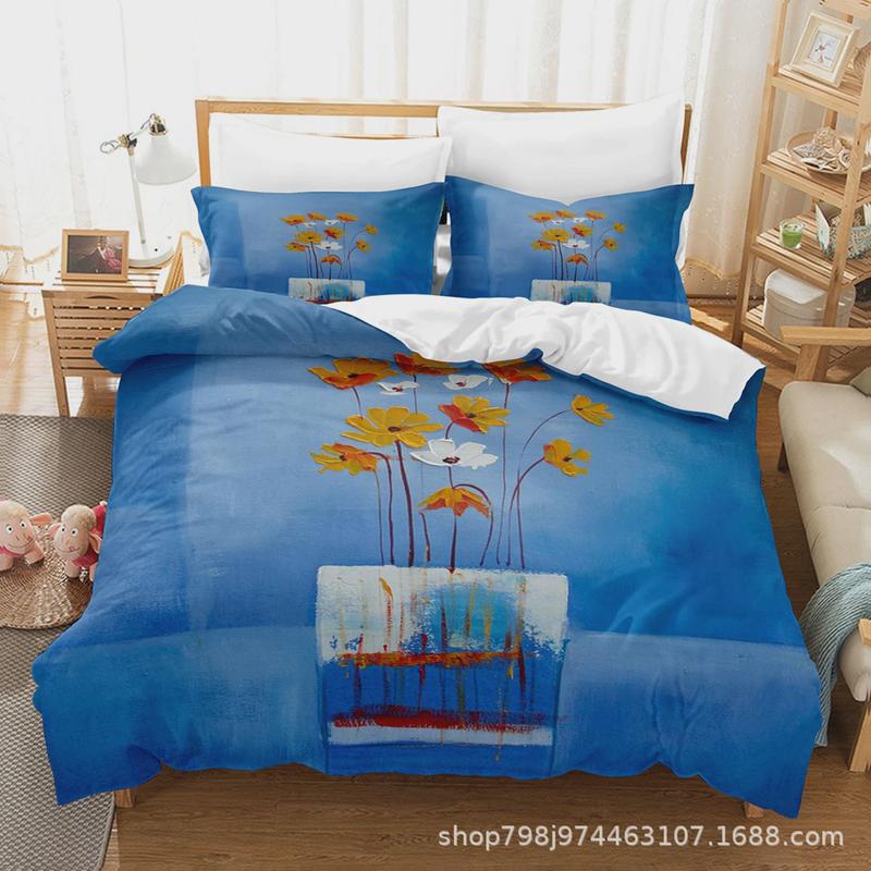 3d数码印花之风格油画四三件套四件套套件厂家直供