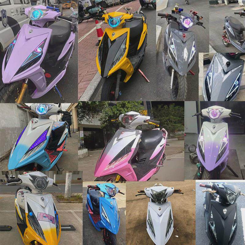 电摩托车鬼火三代奥龙战速外壳电动车3代水泥灰拼色渐变车壳