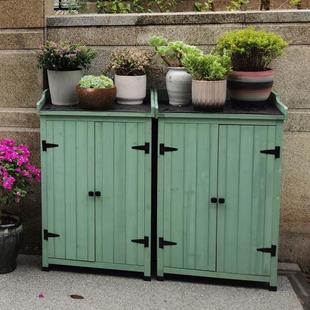 53n阳台收纳柜整理储物收纳箱大型柜子户外防水鞋 柜田园风杂物柜