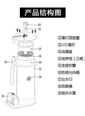 ae内置藻桶底高等藻类培育珊瑚鱼除no3神桶藻缸藻盒鱼缸海水缸用