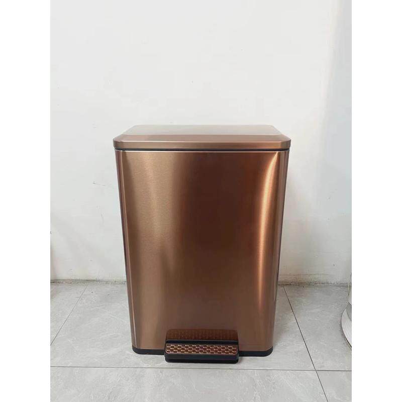 50l大容量不锈钢分类垃圾桶静音脚踏桶带盖商用厨房酒店家用办公