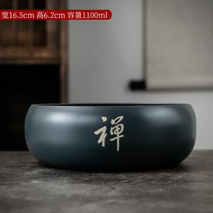 茶盘纯铜茶洗大号家用特大号带盖笔洗孟水水洗洗茶杯茶具日式禅意