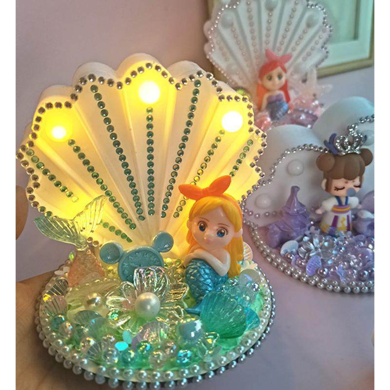 儿童diy手工台灯小夜灯女孩玩具奶油胶串珠装饰圣诞老人雪人,玩具/童车/益智/积木/模型,手工创意粘贴类,淘宝优惠券,粉丝福利购,淘宝优惠卷