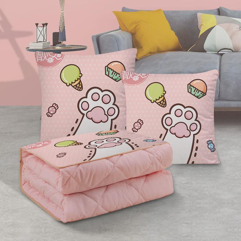 二合一抱枕被子两用空调被午睡毯子车用靠枕办公室小车载折叠枕头