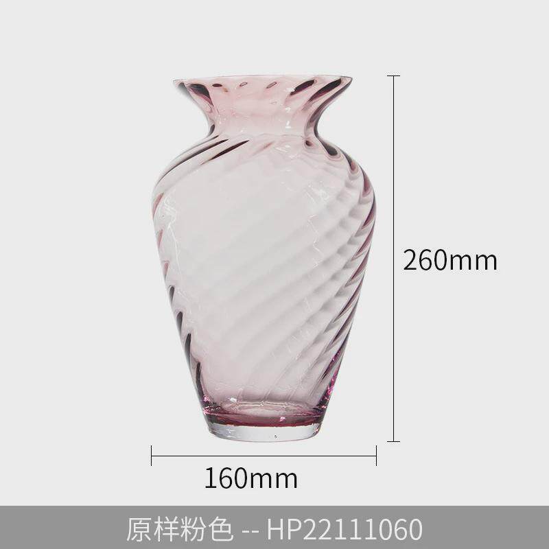 晶淳透明古典造型水晶玻璃花瓶小口高款玫瑰花向日葵水培装饰