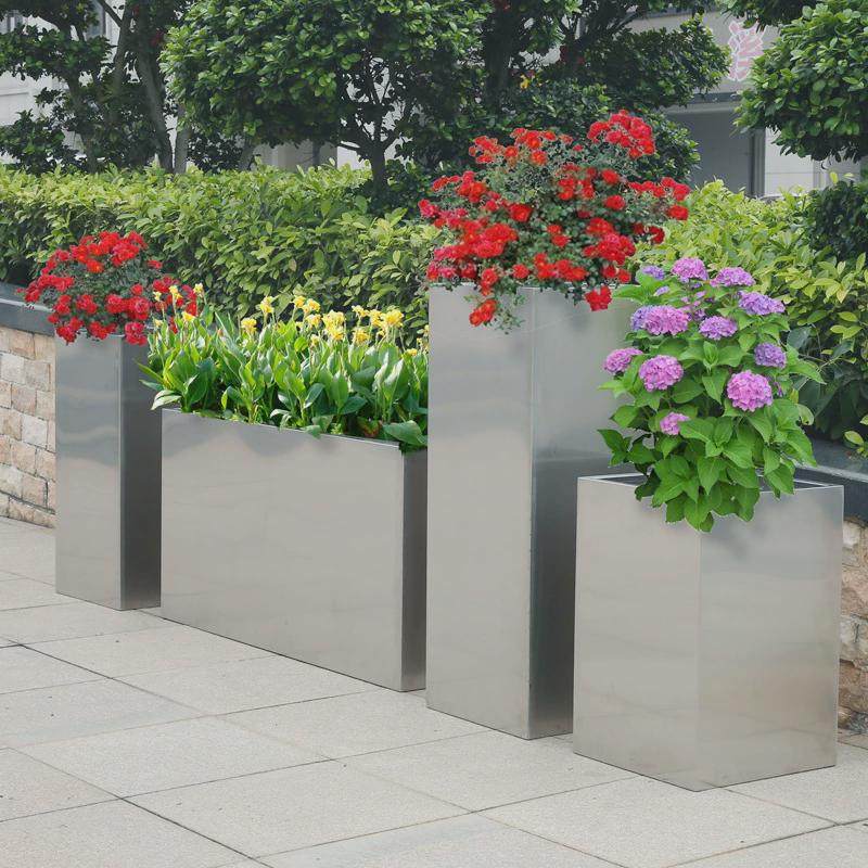 户外不锈钢花箱花钵花槽花器商业街售楼部写字楼广场景观花池树箱,鲜花速递/花卉仿真/绿植园艺,花盆,淘宝优惠券,粉丝福利购,淘宝优惠卷