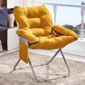 懒人沙发简约办公室阳台午休躺椅单人创意靠背布艺折叠电脑椅家用