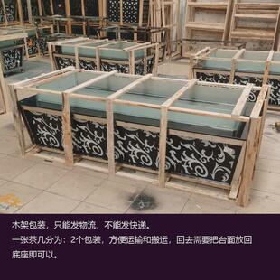 现货ktv不锈钢酒吧茶几发光钢化玻璃专用大厅卡座酒吧台轻奢桌子