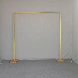 婚庆婚礼铁艺拆分几何路引架便携式金色方框架子道具花架装饰布置