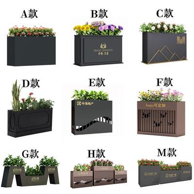 花箱户外组合花箱户外外摆商业街种植箱户外花箱不锈钢阳台种菜箱
