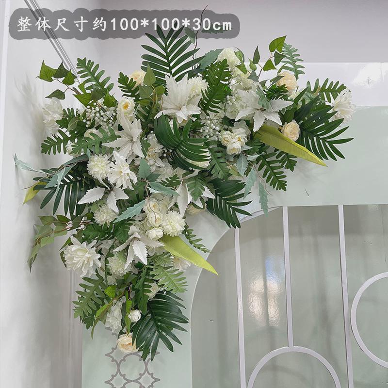 地排婚礼森系花批发背景摄影装饰道具户外礼堂婚庆路引仿真花套装